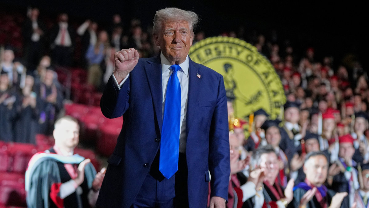 President Donald J Trump at the University of Alabama Commencement